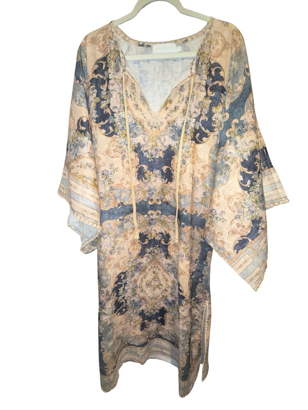 Zimmermann August Kaftan Midi Dress in Linen - Picture 5 of 11